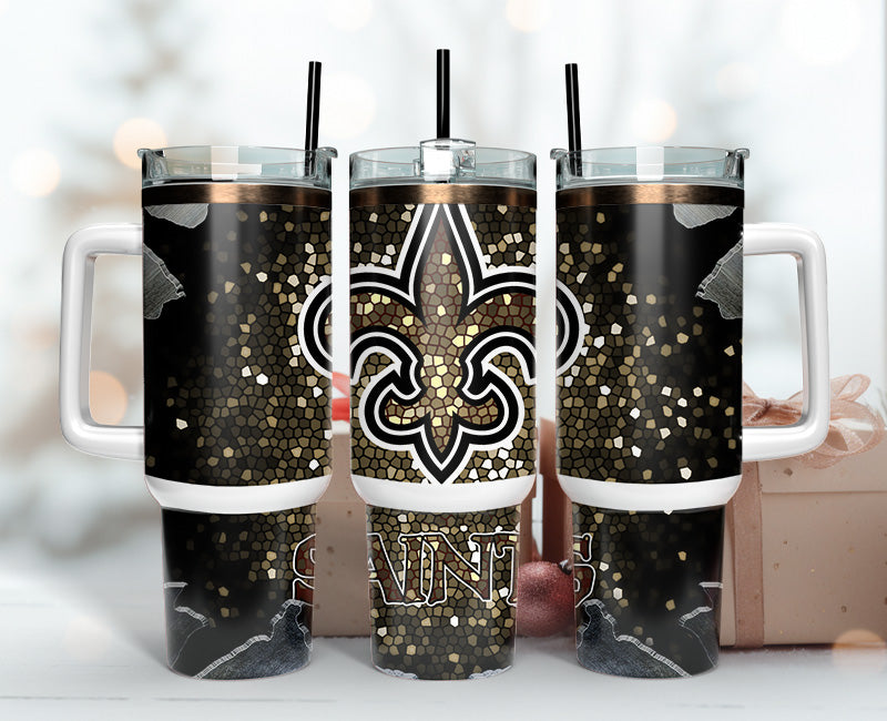 New Orleans Saints Tumbler 40oz Png, 40oz Tumler Png 85