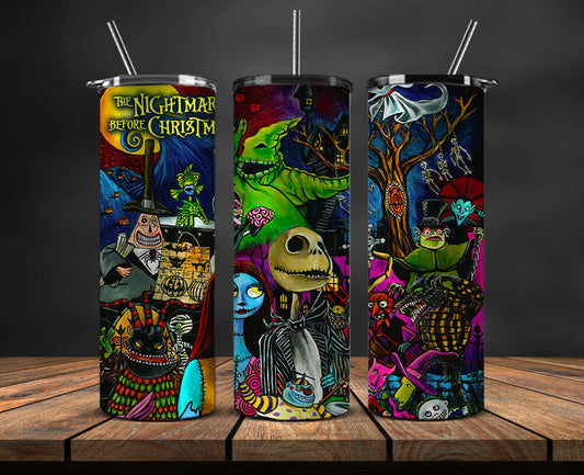 Nightmare Before Christmas , Jack Skellington Tumbler Png,Tumbler Wrap,Halloween Tumbler Wrap 08