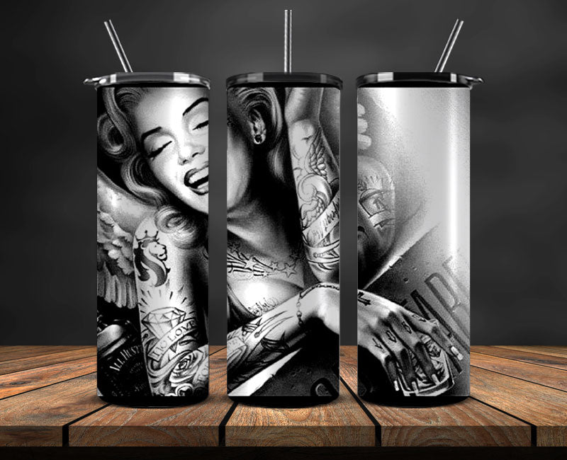 Marilyn Monroe Tumbler, Marilyn Monroe Tumbler Wrap Png, Marilyn Monroe 08