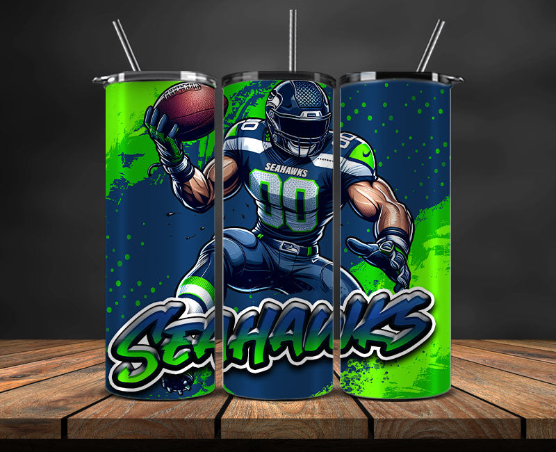 Seattle Seahawks Tumbler Wrap, NFL Tumbler Wrap By AI, AI Tumbler Wrap 93