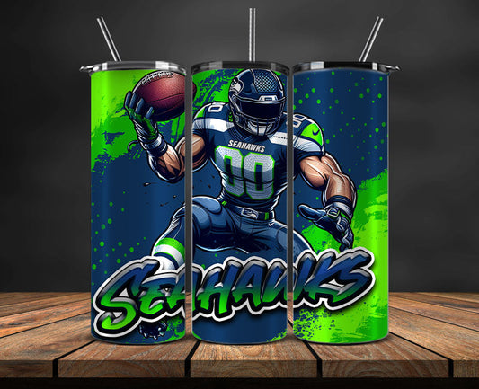 Seattle Seahawks Tumbler Wrap, NFL Tumbler Wrap By AI, AI Tumbler Wrap 93