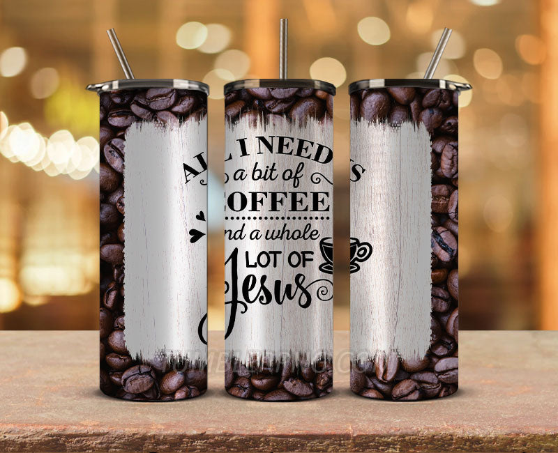 Coffee 20 oz Skinny Tumbler Sublimation Png, Coffee Tumbler Wrap 09