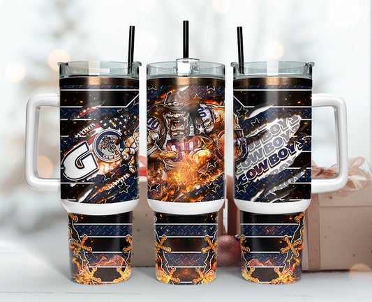 Dallas Cowboys Tumbler 40oz Png,  40oz Tumbler Skinny  09